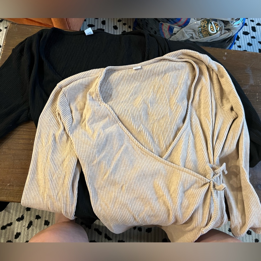 2 Old Navy sweater wrap tops